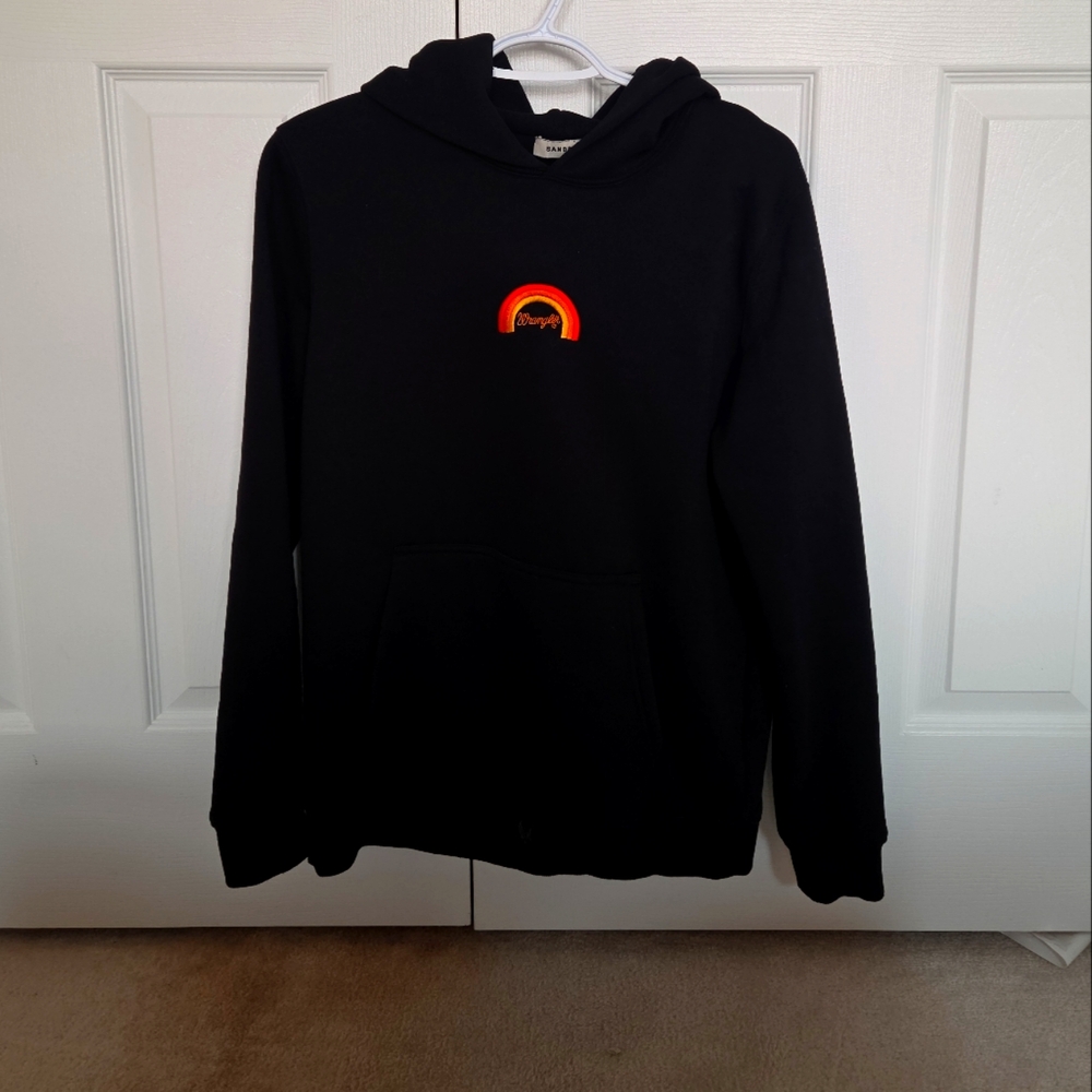 Black Hoodie with Rainbow Logo